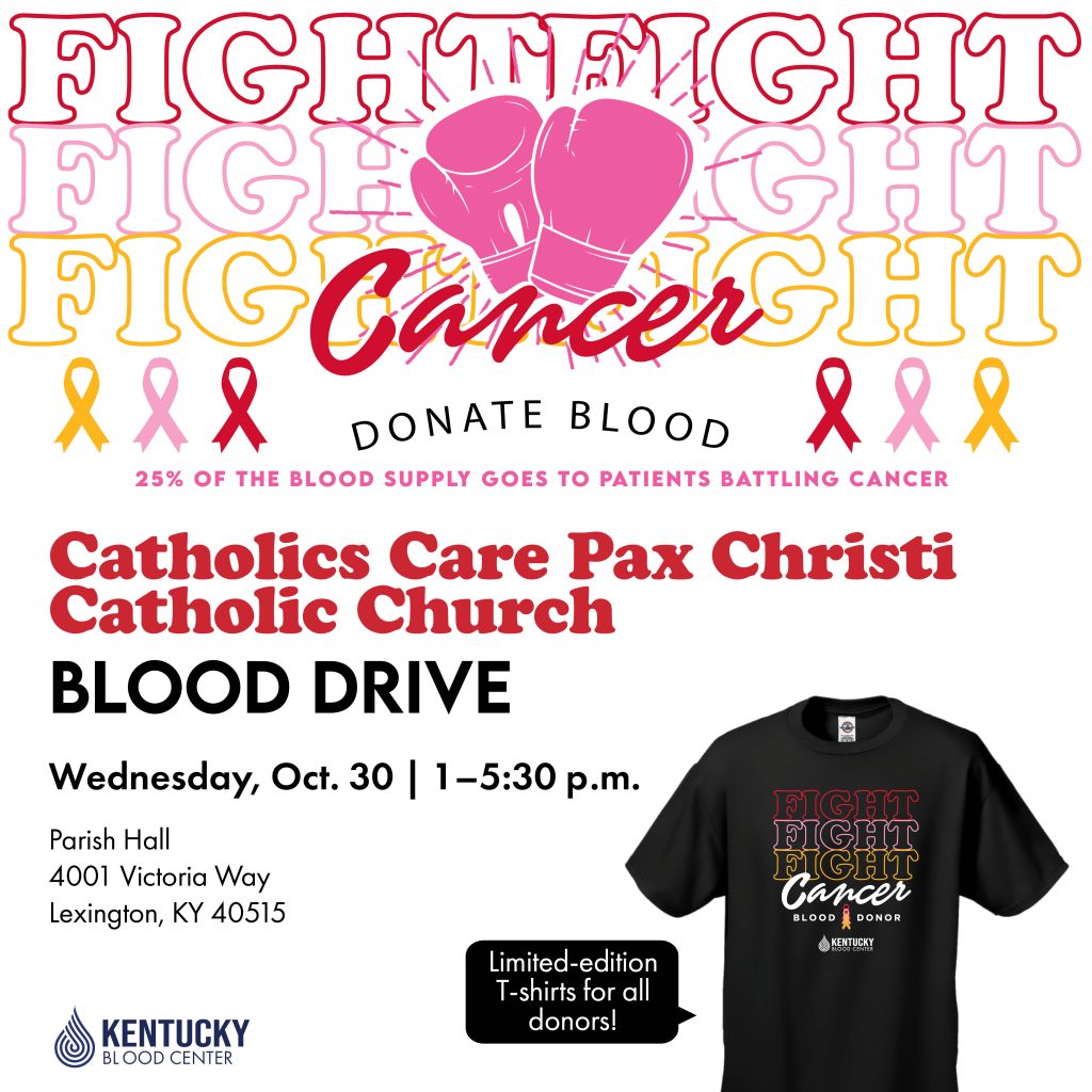 Blood Drive – Parish Hall – October 30