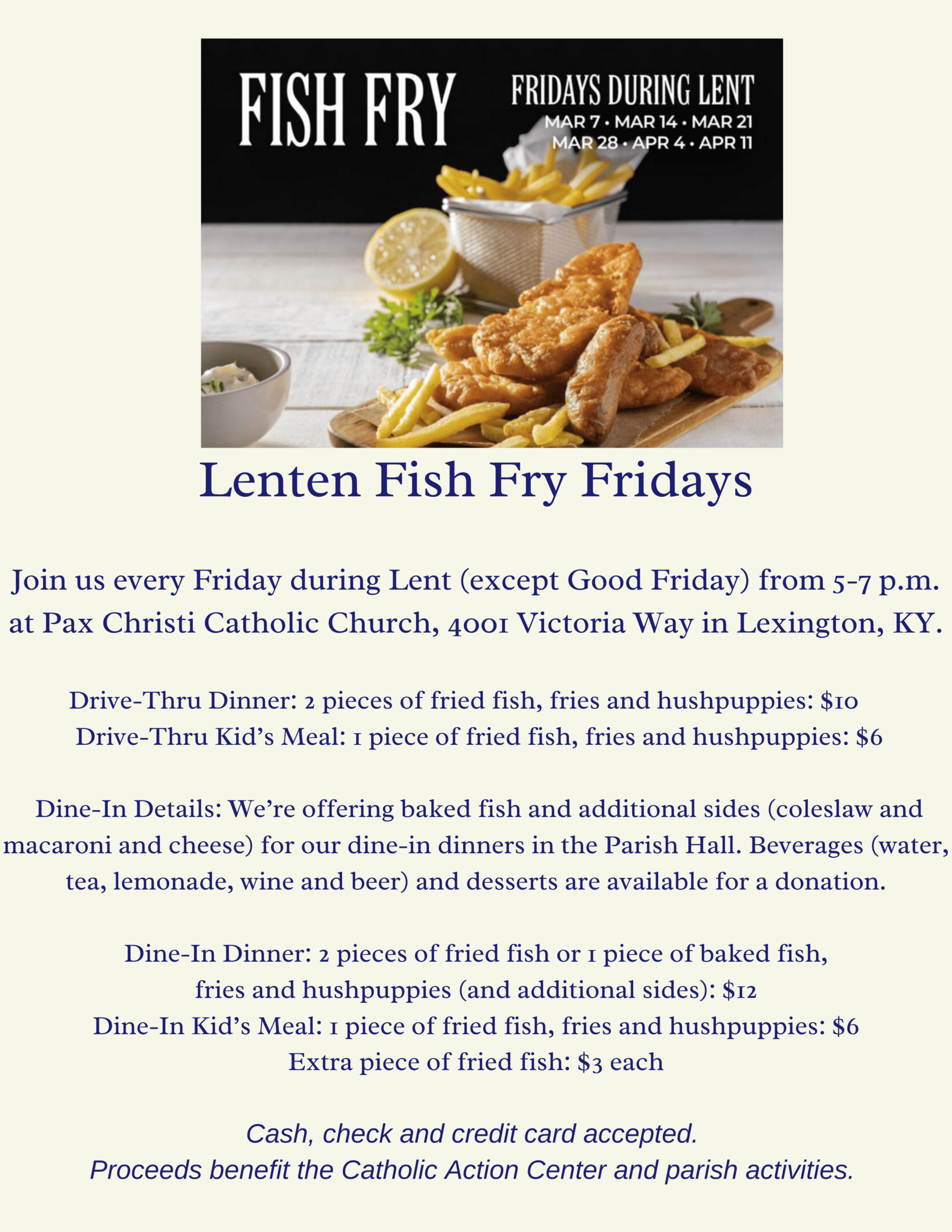 Lenten Friday Fish Fry